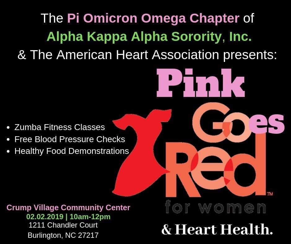 Informational flyer that includes details about a heart health event