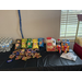  A table full of snacks. 